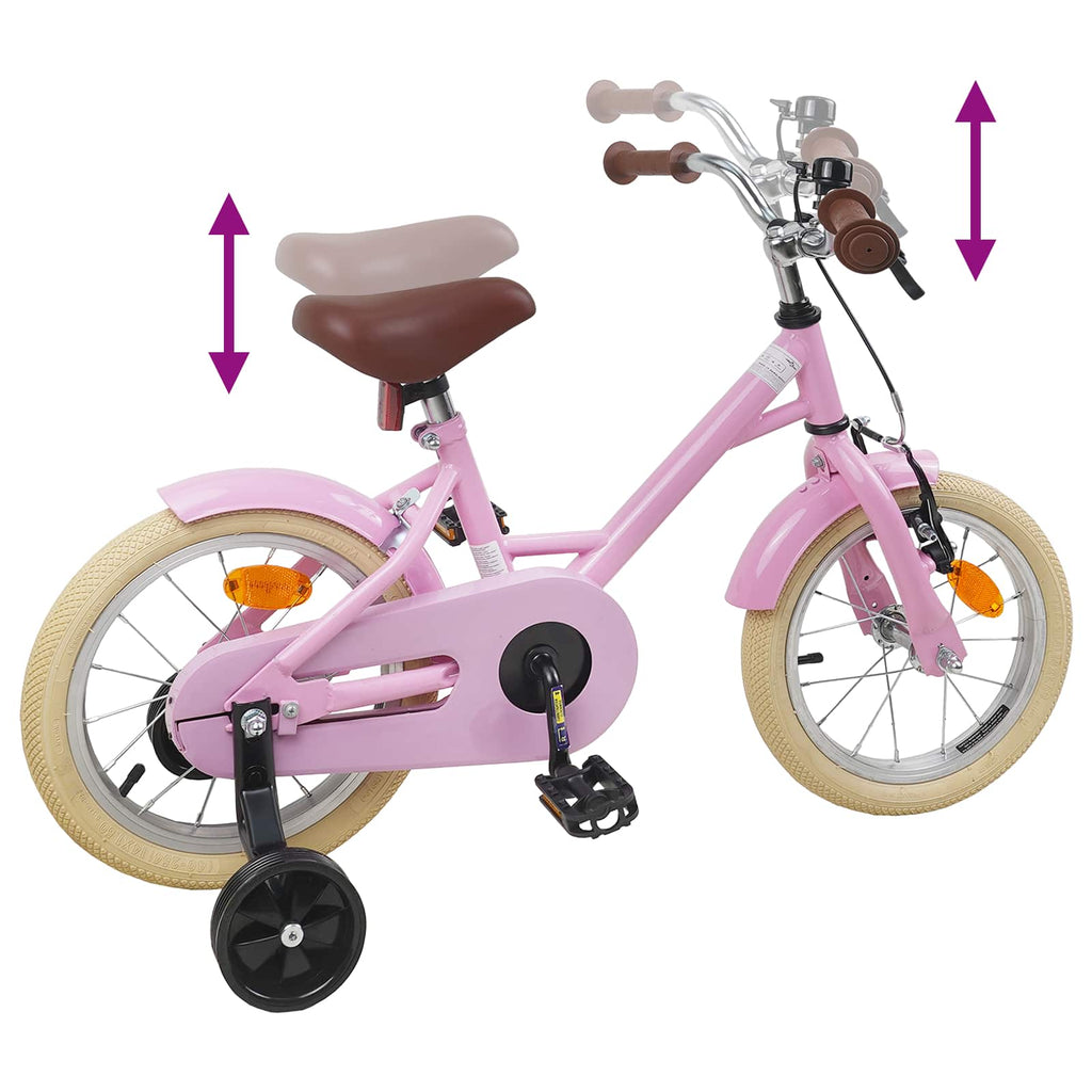Kinderfahrrad 14 Zoll für 3-5 Jahre alt Hellrosa