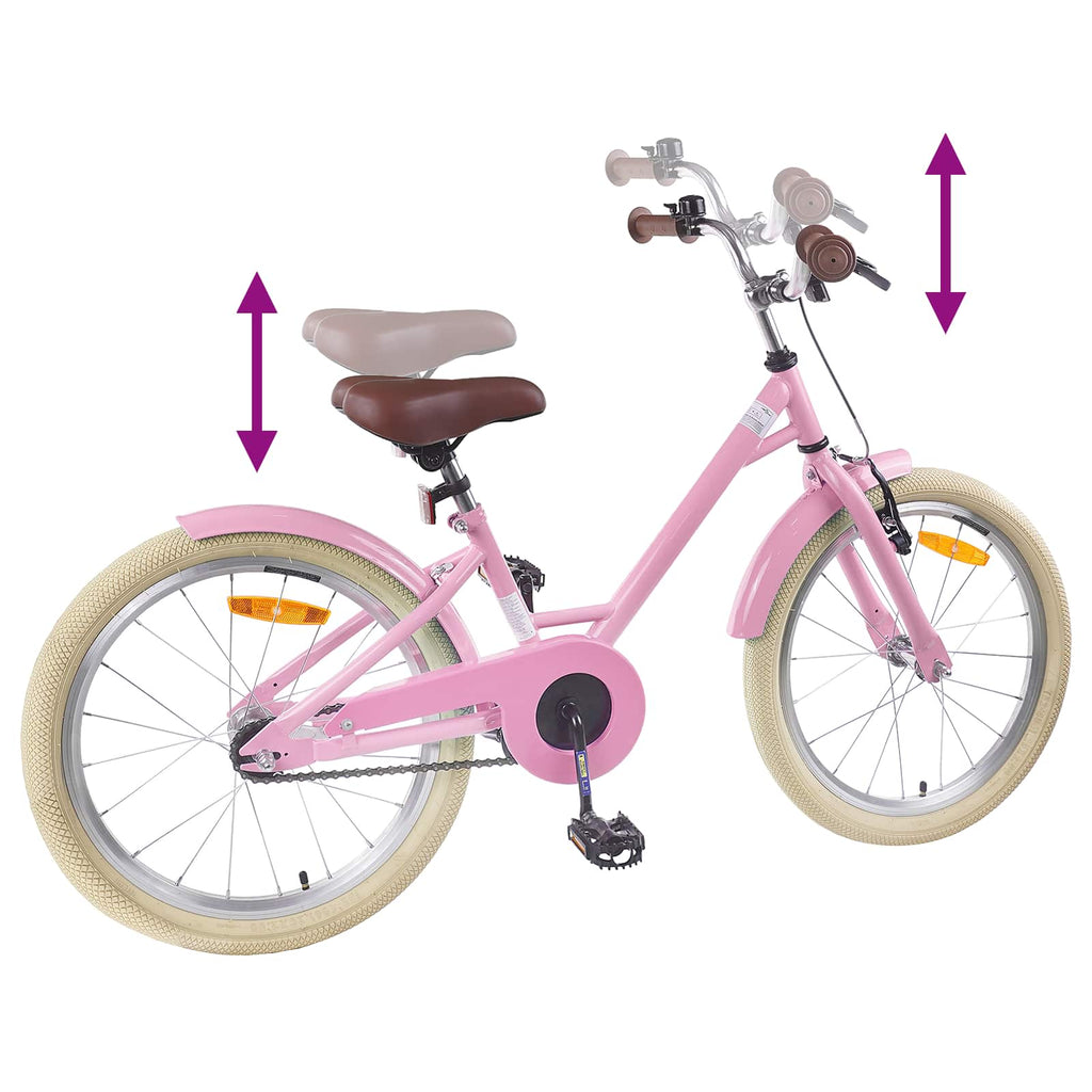 Kinderfahrrad 18 Zoll für 5-7 Jahre alt Hellrosa