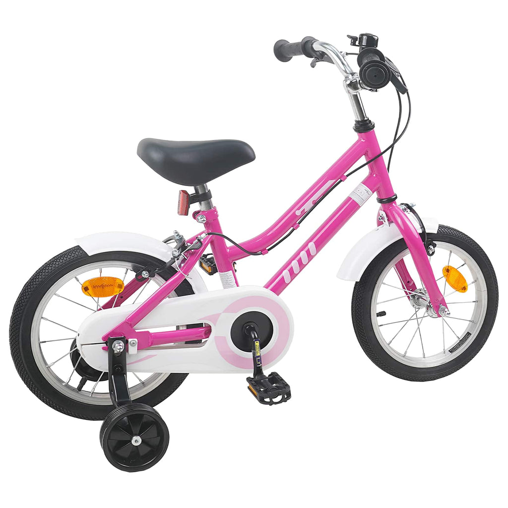 Kinderfahrrad 12 Zoll für 2-4 Jahre alt Pink Weiß