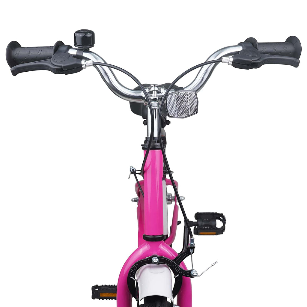 Kinderfahrrad 18 Zoll für 5-7 Jahre alt Pink Weiß