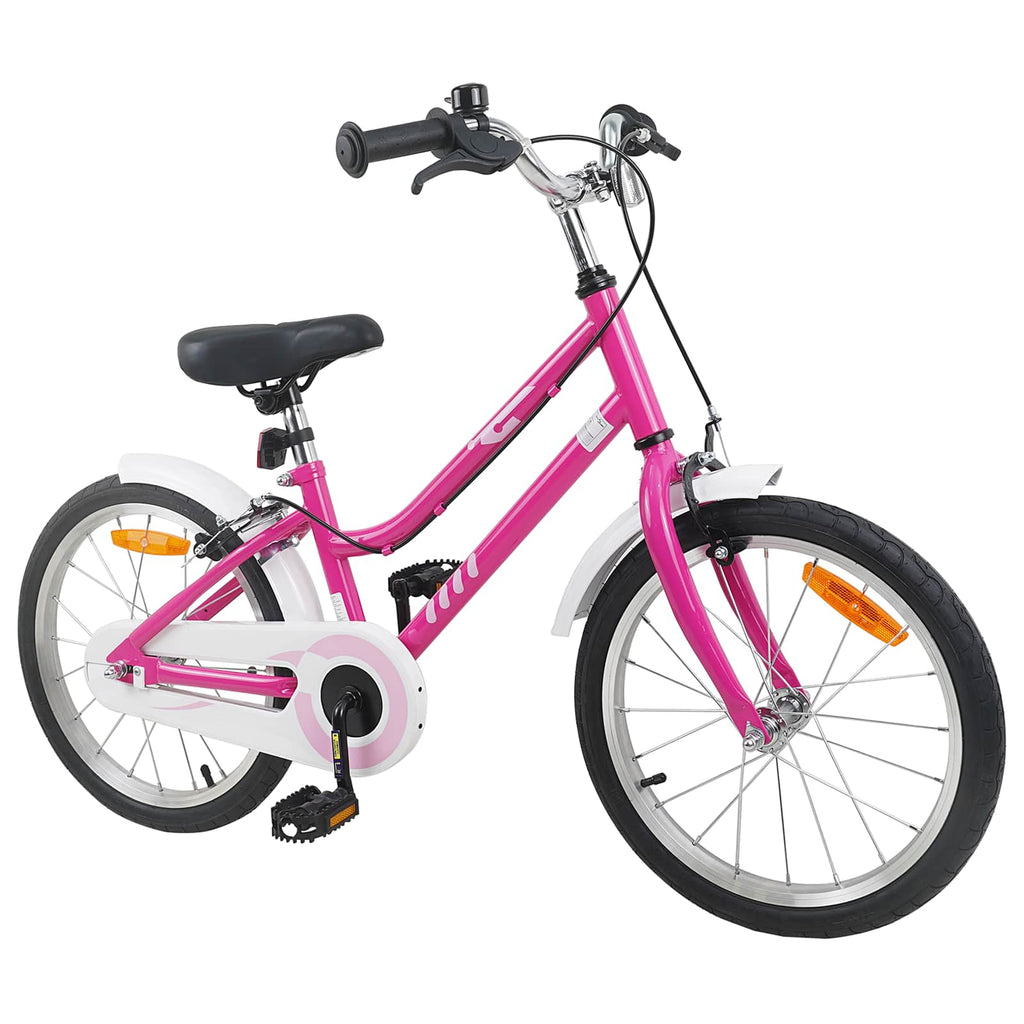 Kinderfahrrad 18 Zoll für 5-7 Jahre alt Pink Weiß