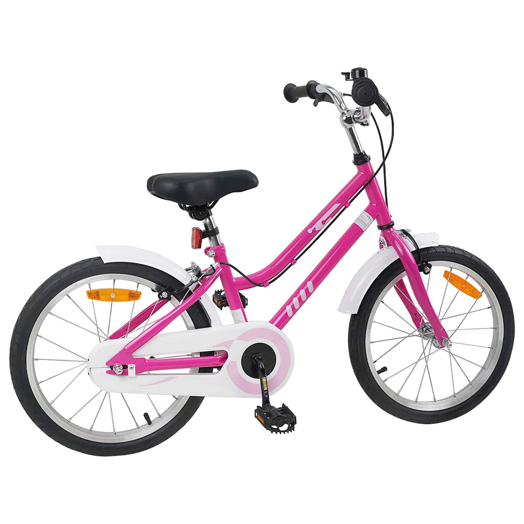 Kinderfahrrad 18 Zoll für 5-7 Jahre alt Pink Weiß