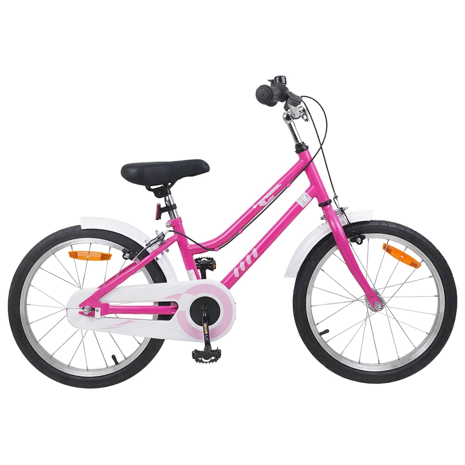 Kinderfahrrad 18 Zoll für 5-7 Jahre alt Pink Weiß
