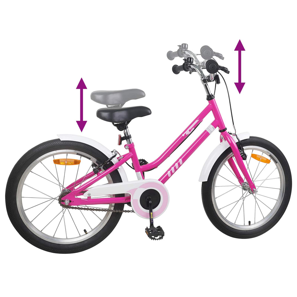 Kinderfahrrad 24 Zoll für 8-12 Jahre alt Pink Weiß