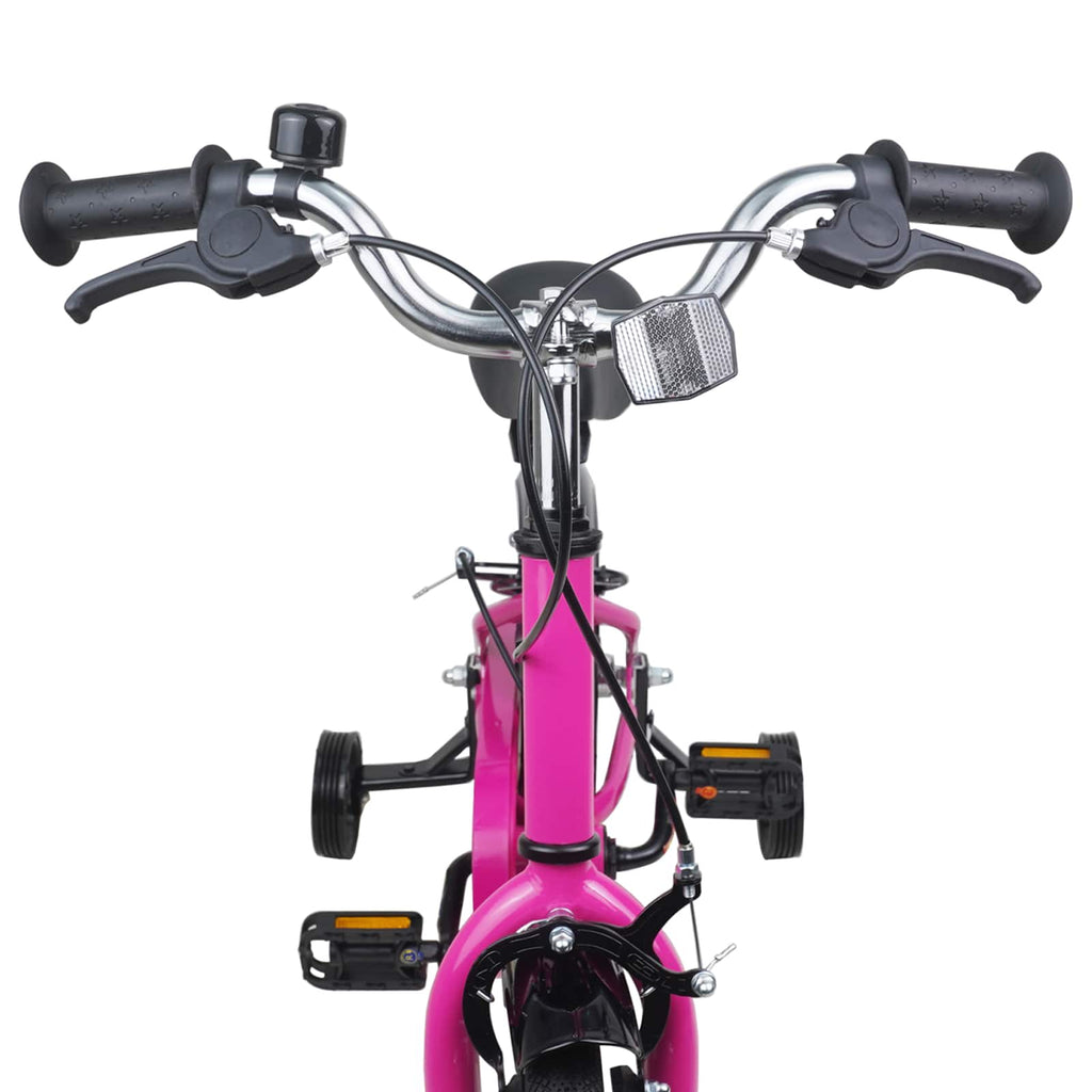 Kinderfahrrad 14 Zoll für 3-5 Jahre alt Pink Schwarz