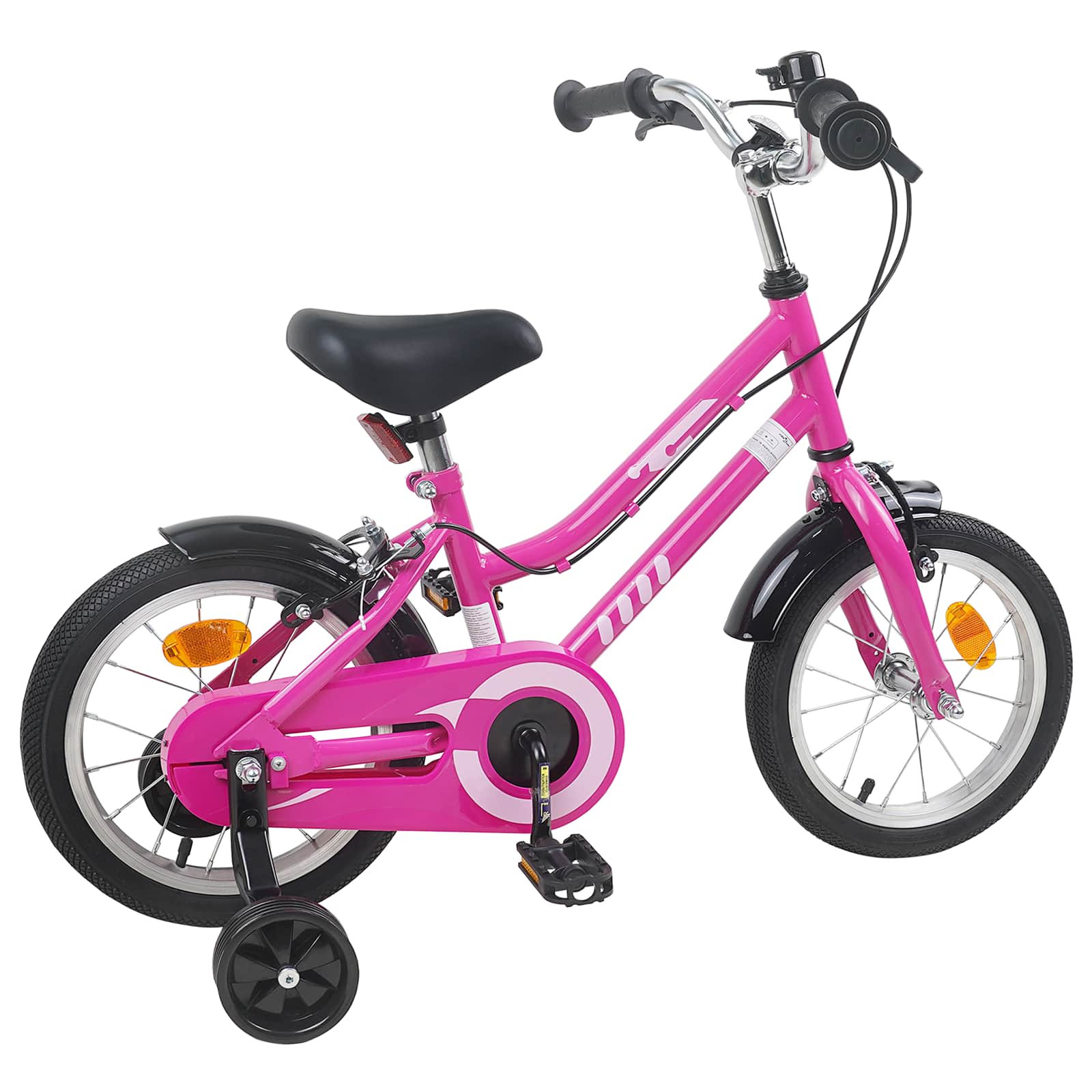 Kinderfahrrad 16 Zoll für 4-6 Jahre alt Pink Schwarz