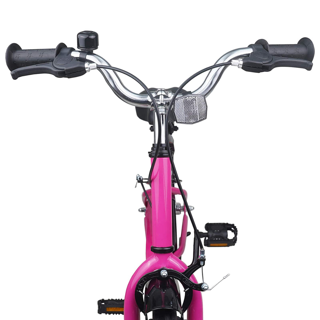 Kinderfahrrad 18 Zoll für 5-7 Jahre alt Pink Schwarz