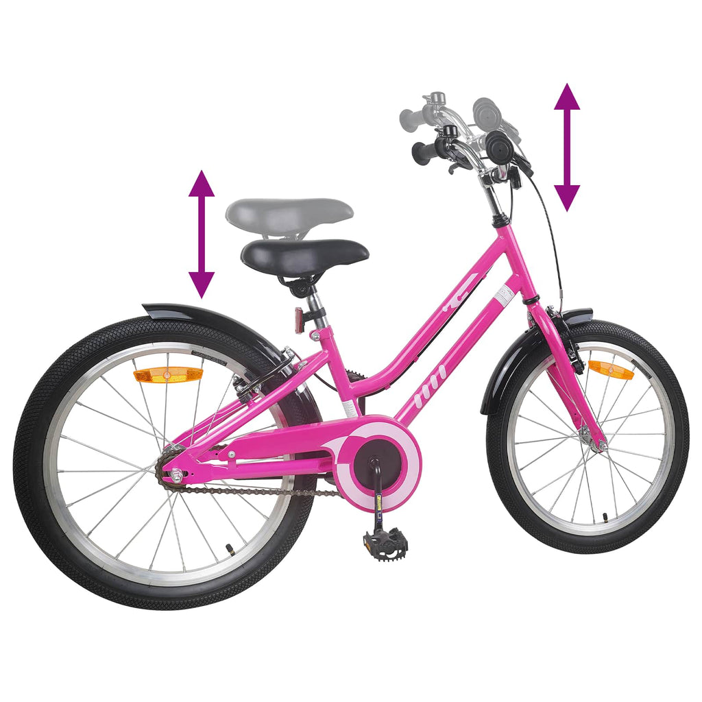 Kinderfahrrad 22 Zoll für 7-12 Jahre alt Pink Schwarz