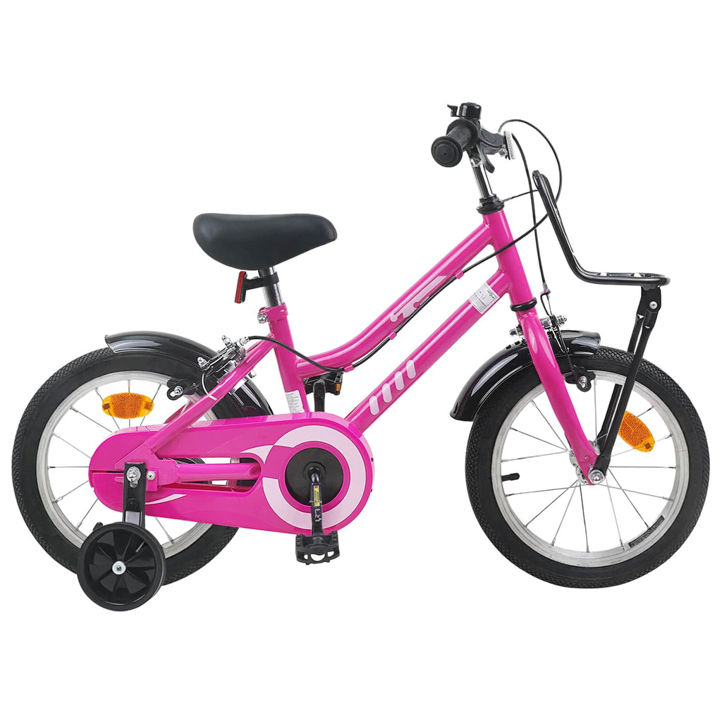 Kinderfahrrad 12 Zoll für 2-4 Jahre alt Rosa und Schwarz