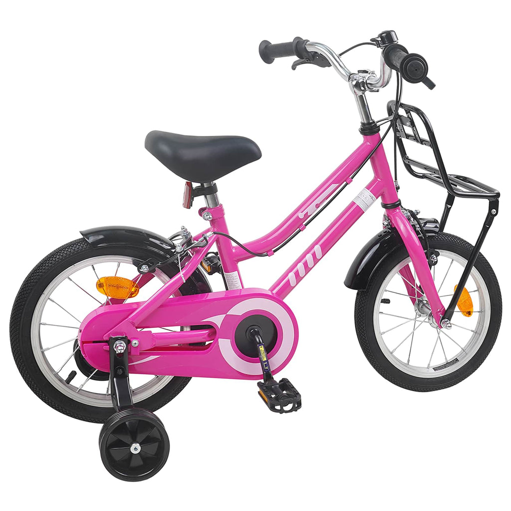 Kinderfahrrad 16 Zoll für 4-6 Jahre alt Rosa und Schwarz