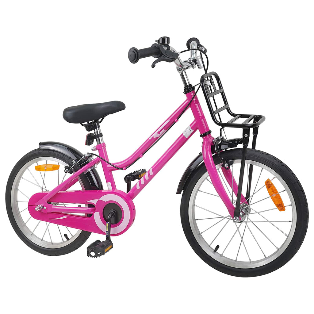 Kinderfahrrad 18 Zoll für 5-7 Jahre alt Rosa und Schwarz