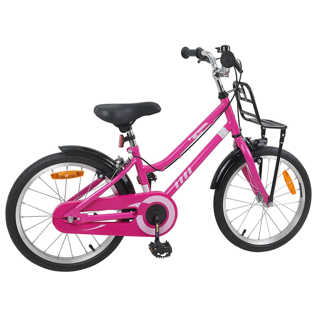 Kinderfahrrad 18 Zoll für 5-7 Jahre alt Rosa und Schwarz