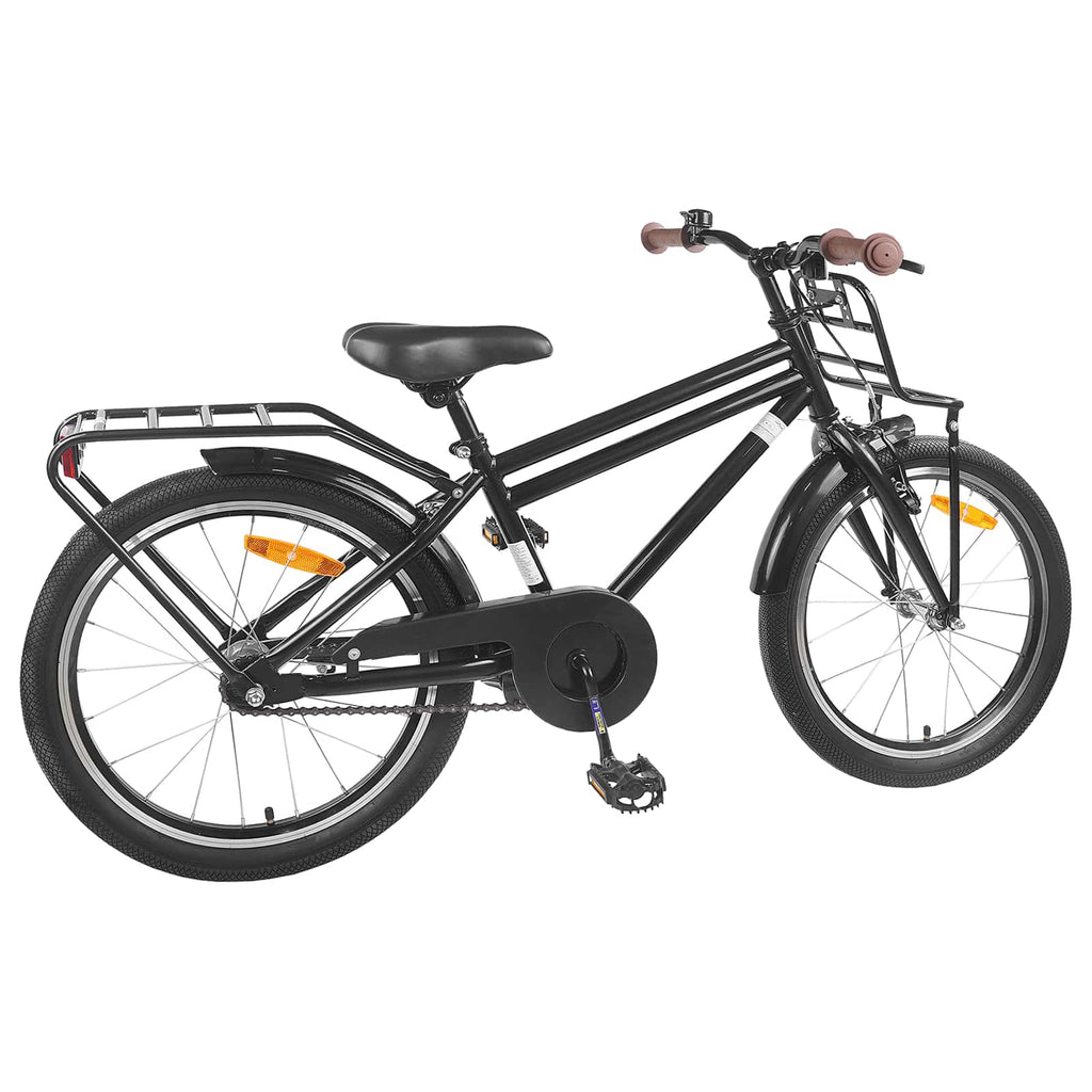Kinderfahrrad 20 Zoll für 6-11 Jahre alt Schwarz