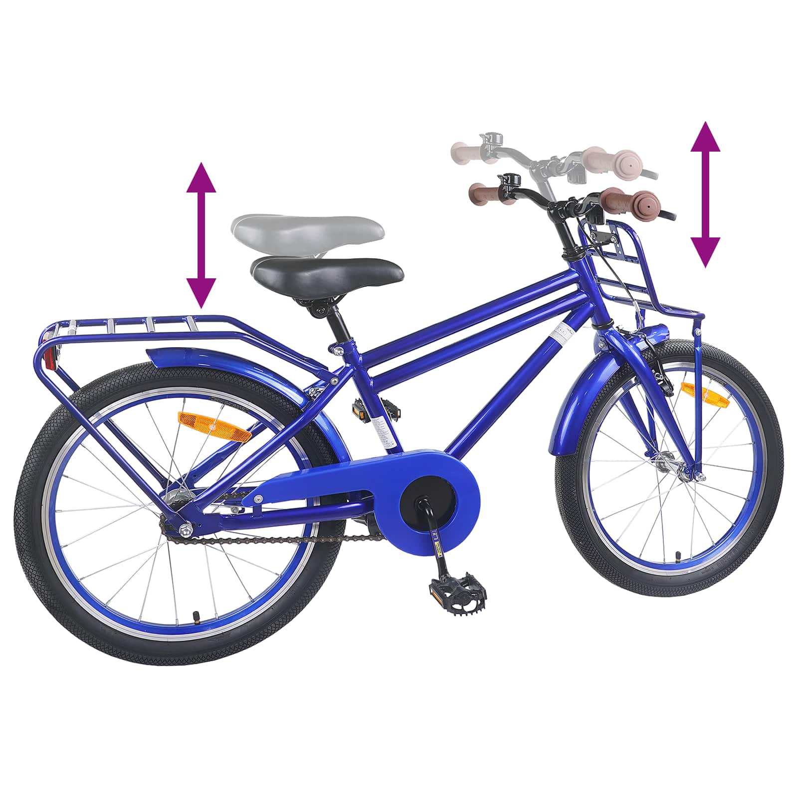 Kinderfahrrad 22 Zoll für 7-12 Jahre alt Dunkelblau