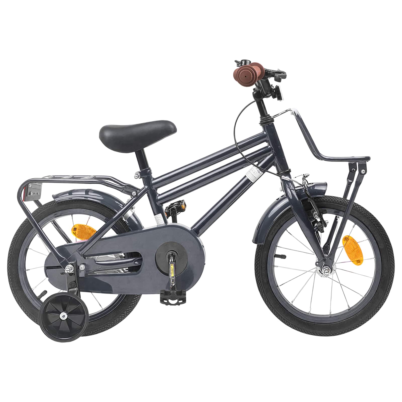 Kinderfahrrad 14 Zoll für 3-5 Jahre alt Dunkelgrau