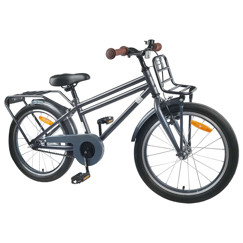 Kinderfahrrad 18 Zoll für 5-7 Jahre alt Dunkelgrau