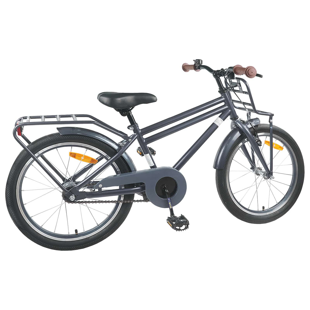 Kinderfahrrad 22 Zoll für 7-12 Jahre alt Dunkelgrau