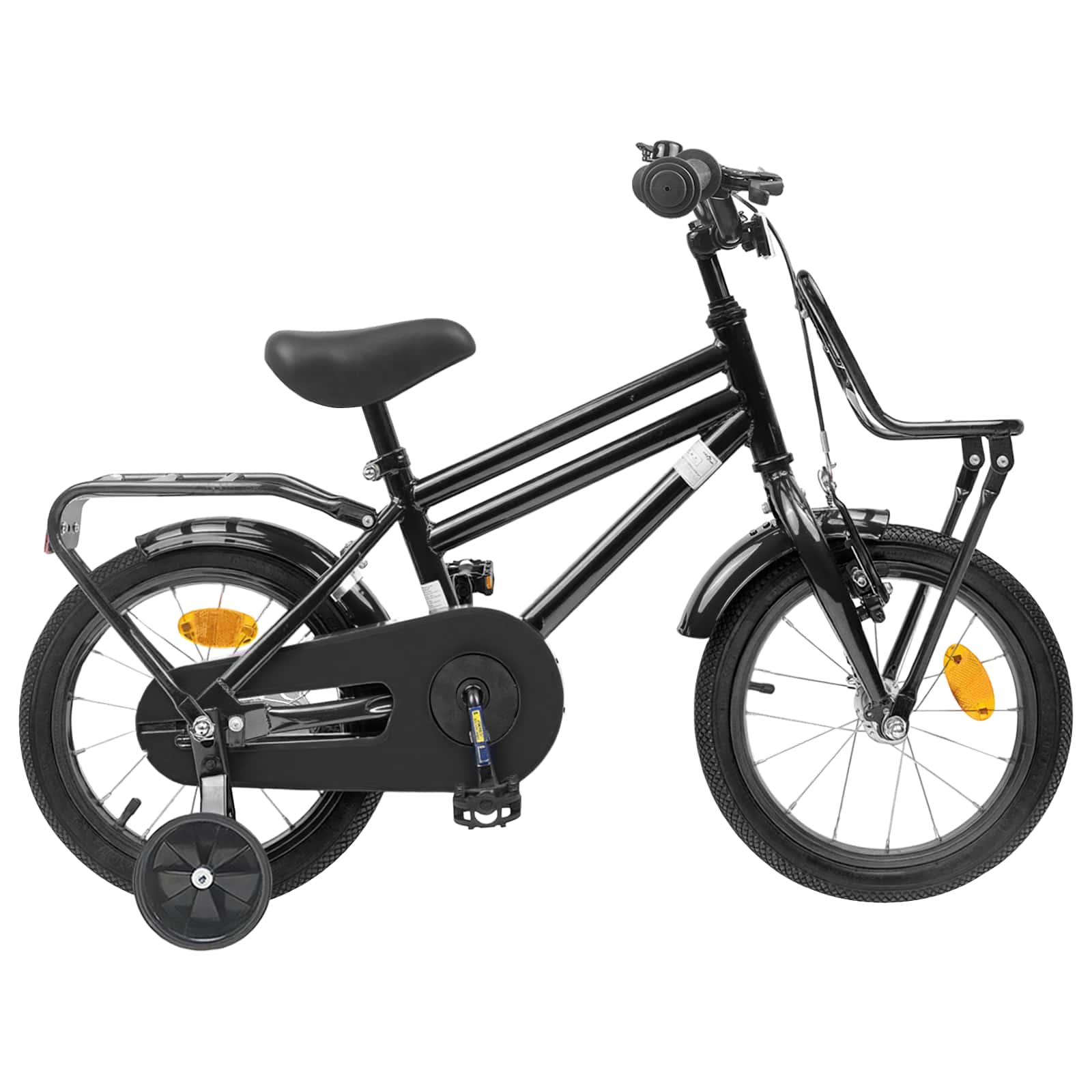 Kinderfahrrad 14 Zoll für 3-5 Jahre alt Schwarz