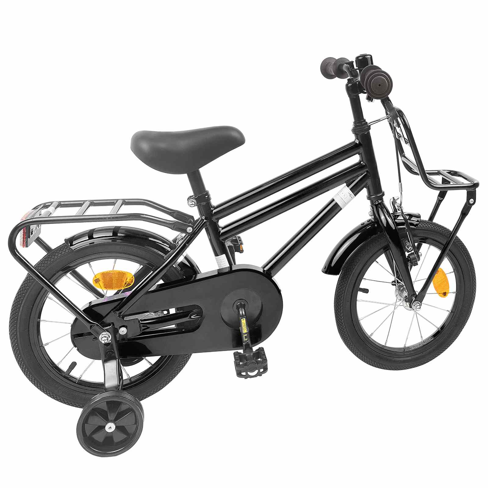 Kinderfahrrad 16 Zoll für 4-6 Jahre alt Schwarz