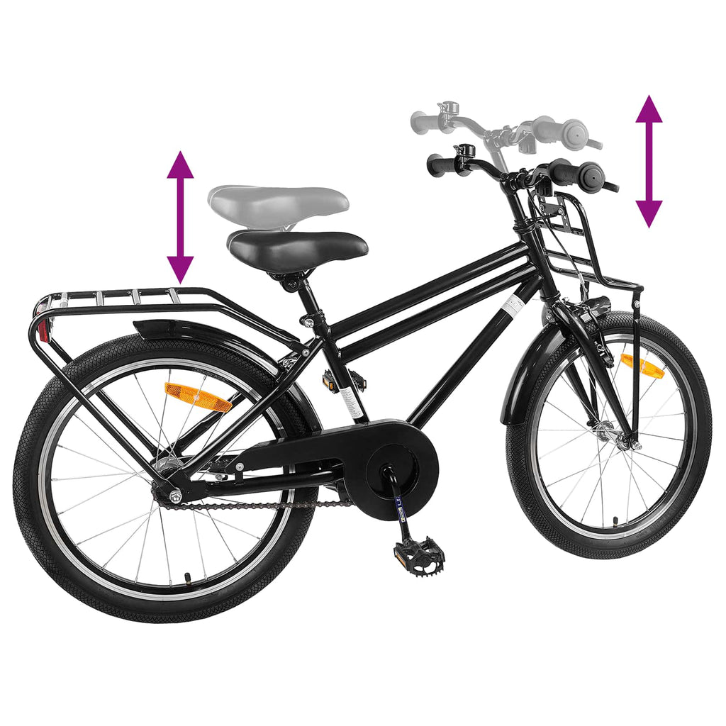 Kinderfahrrad 20 Zoll für 6-11 Jahre alt Schwarz