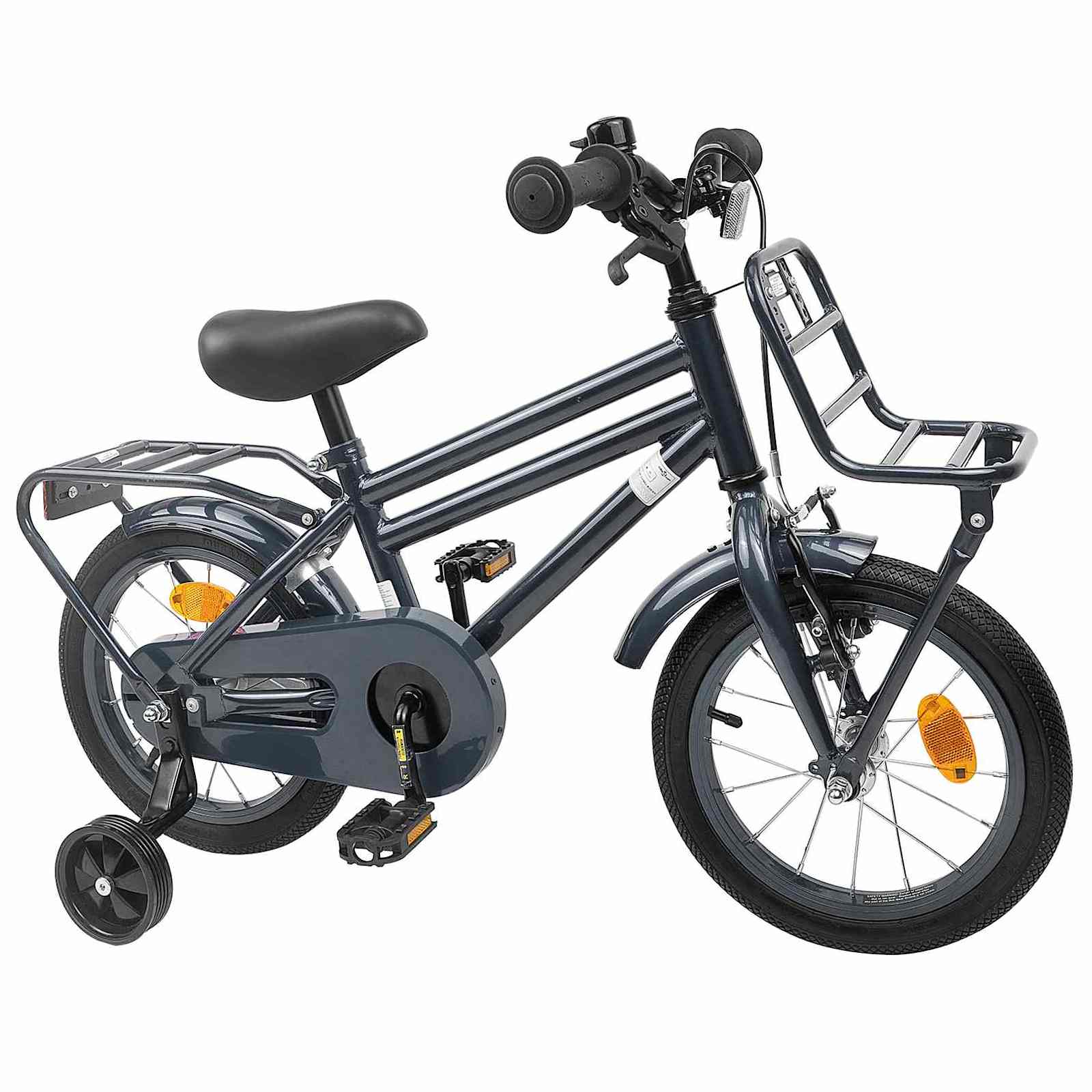 Kinderfahrrad 14 Zoll für 3-5 Jahre alt Dunkelgrau