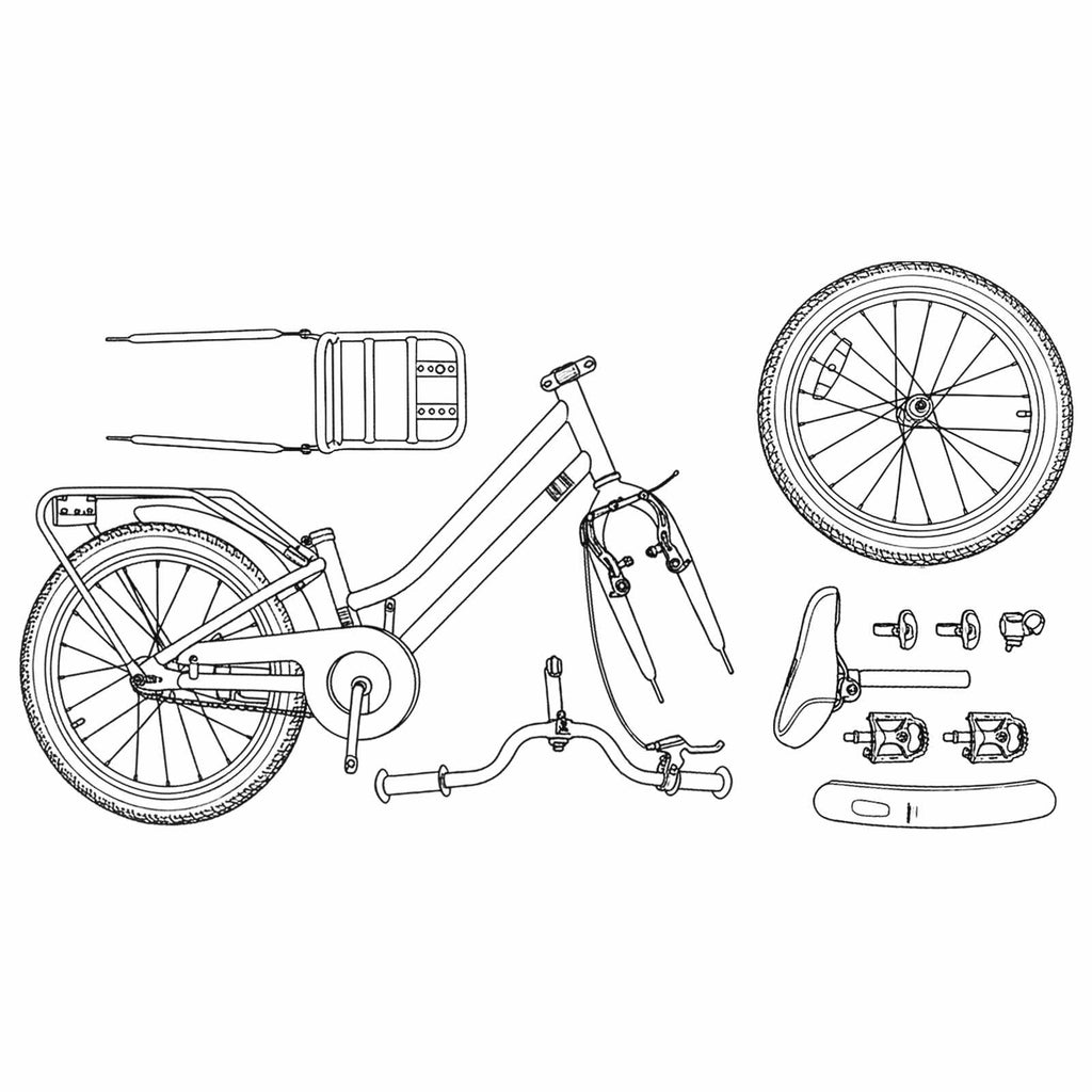 Kinderfahrrad 18 Zoll für 5-7 Jahre alt Dunkelgrau