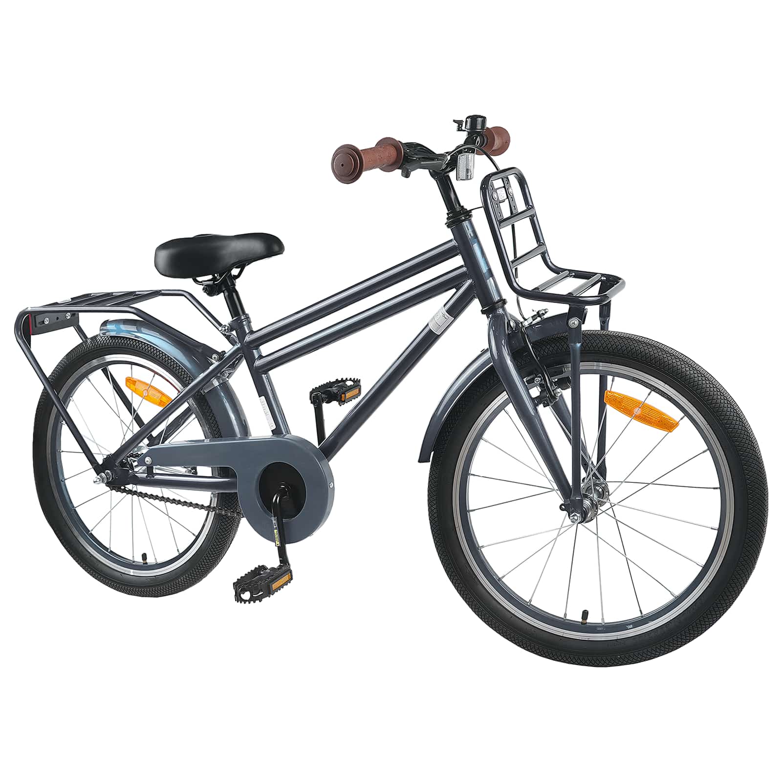 Kinderfahrrad 22 Zoll für 7-12 Jahre alt Dunkelgrau