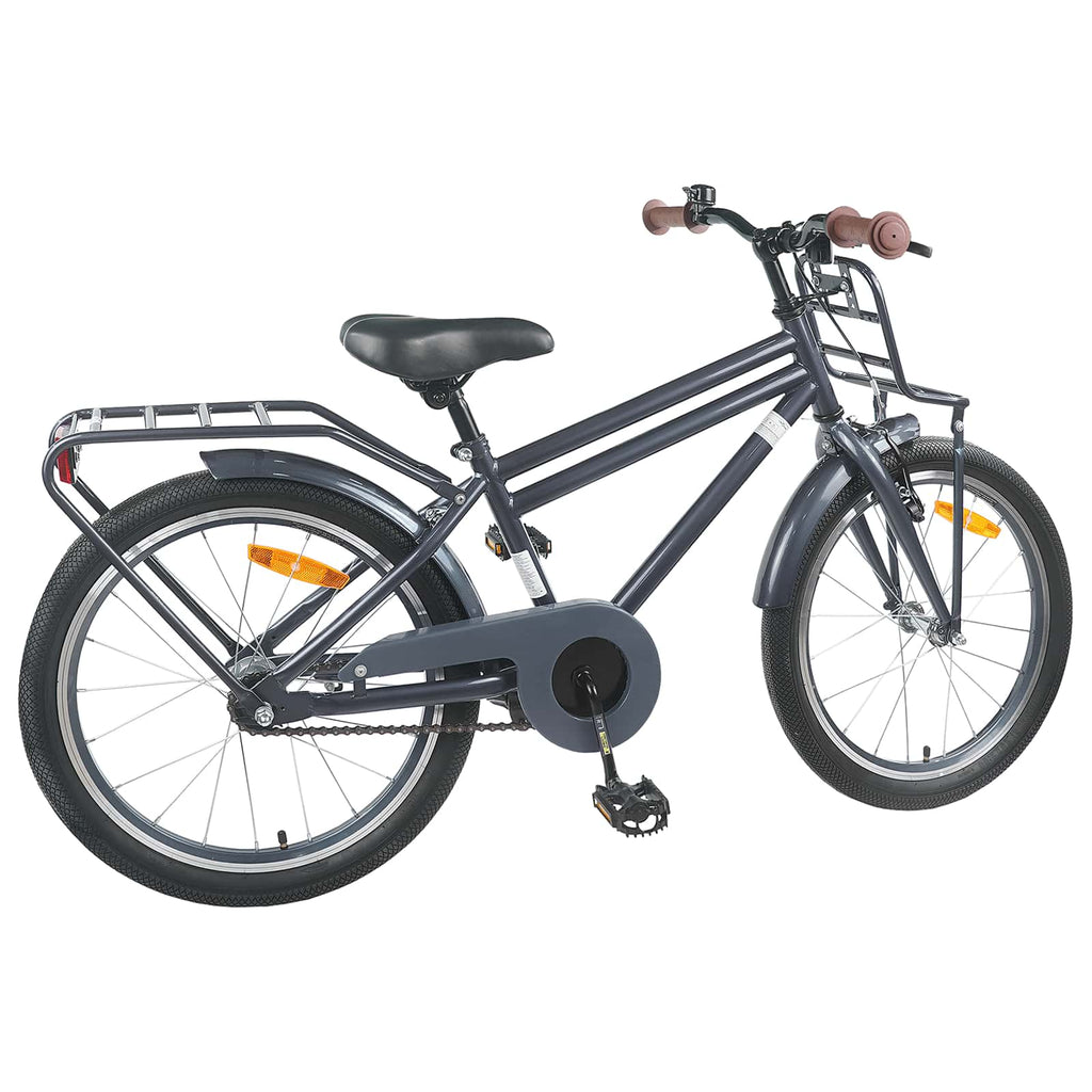 Kinderfahrrad 22 Zoll für 7-12 Jahre alt Dunkelgrau