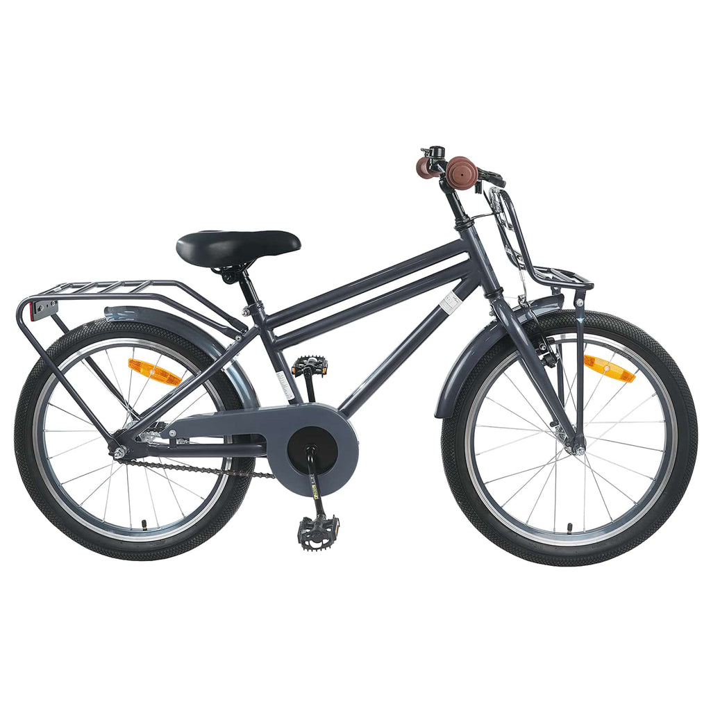 Kinderfahrrad 22 Zoll für 7-12 Jahre alt Dunkelgrau