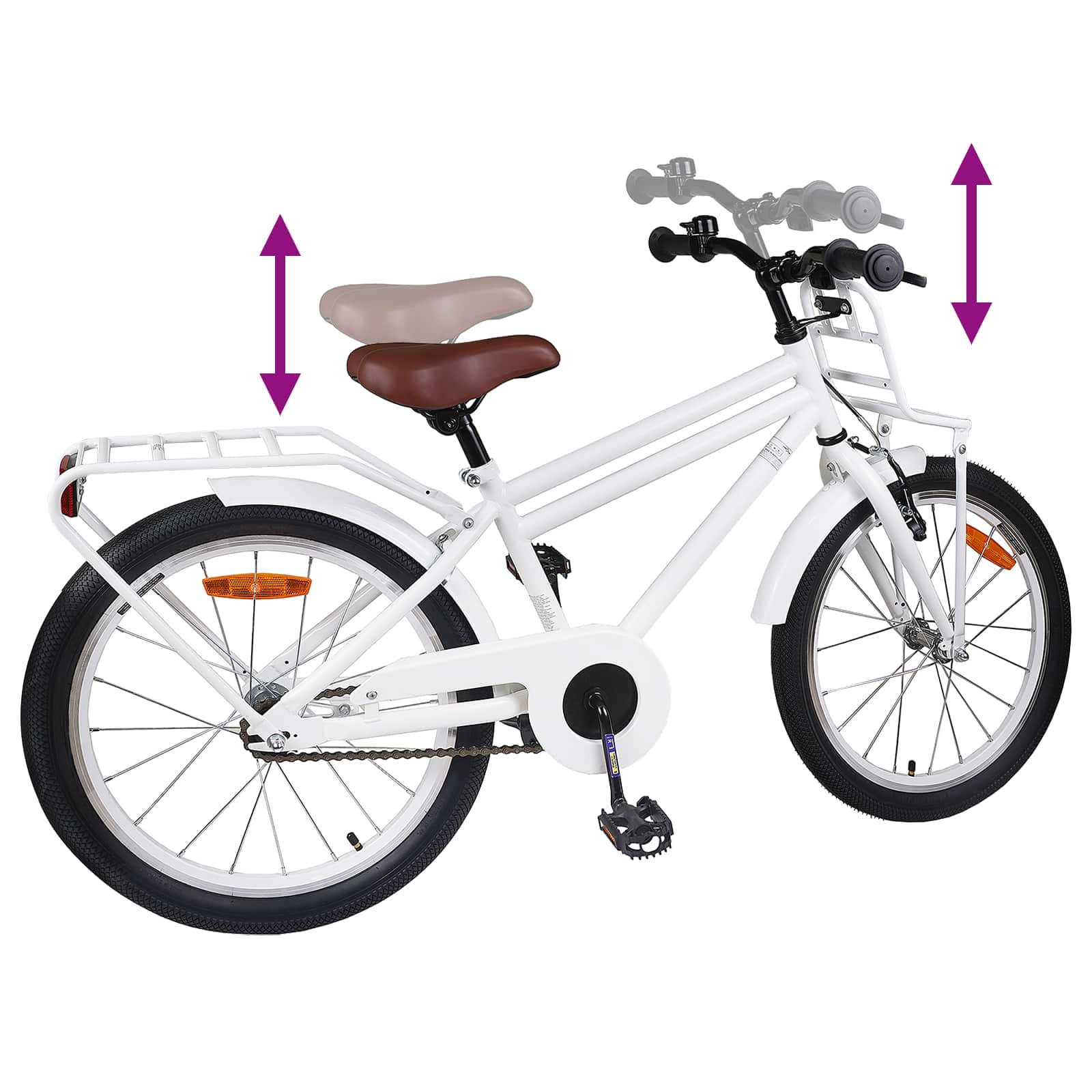 Kinderfahrrad 22 Zoll für 7-12 Jahre alt Weiß