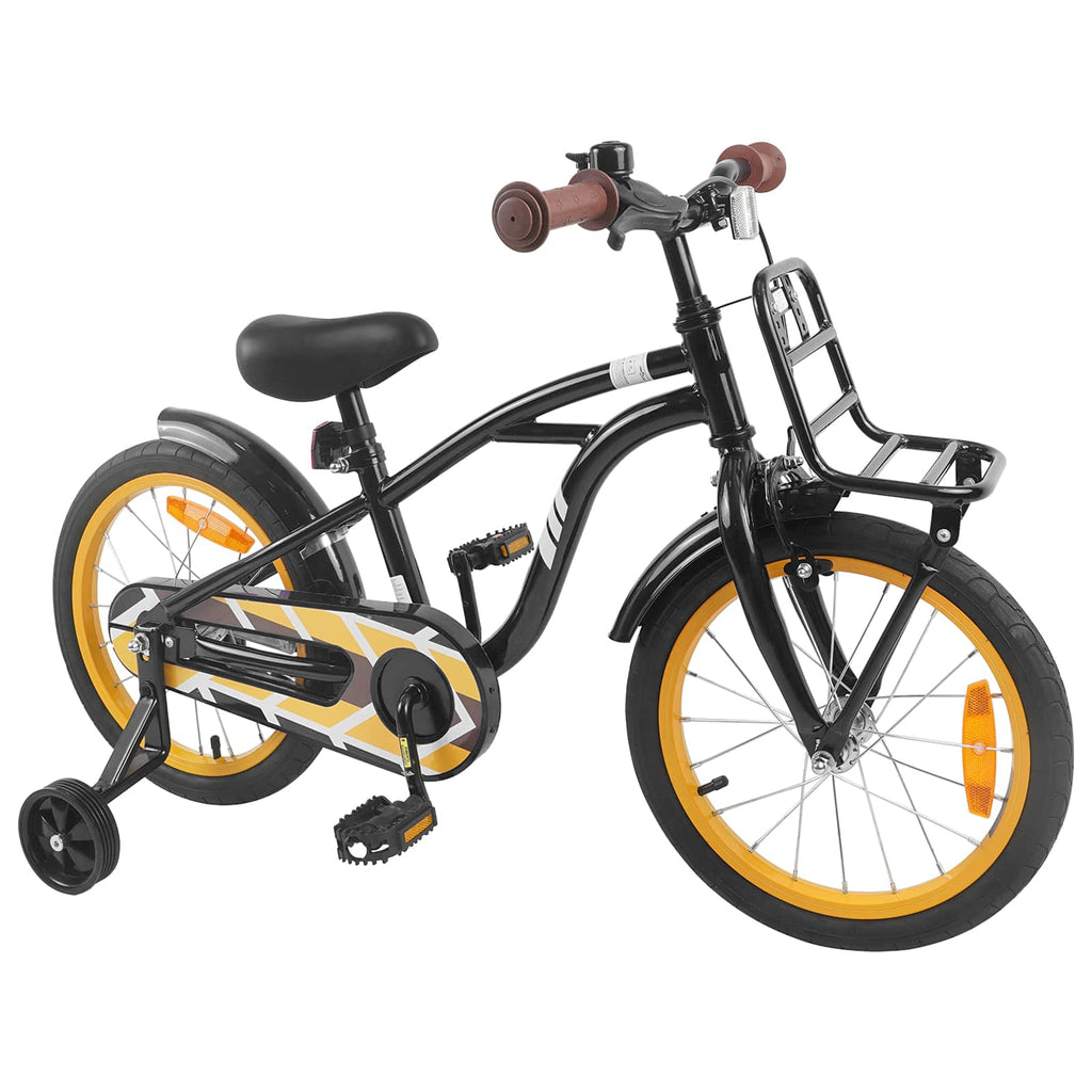 Kinderfahrrad 16 Zoll für 4-6 Jahre alt Schwarz