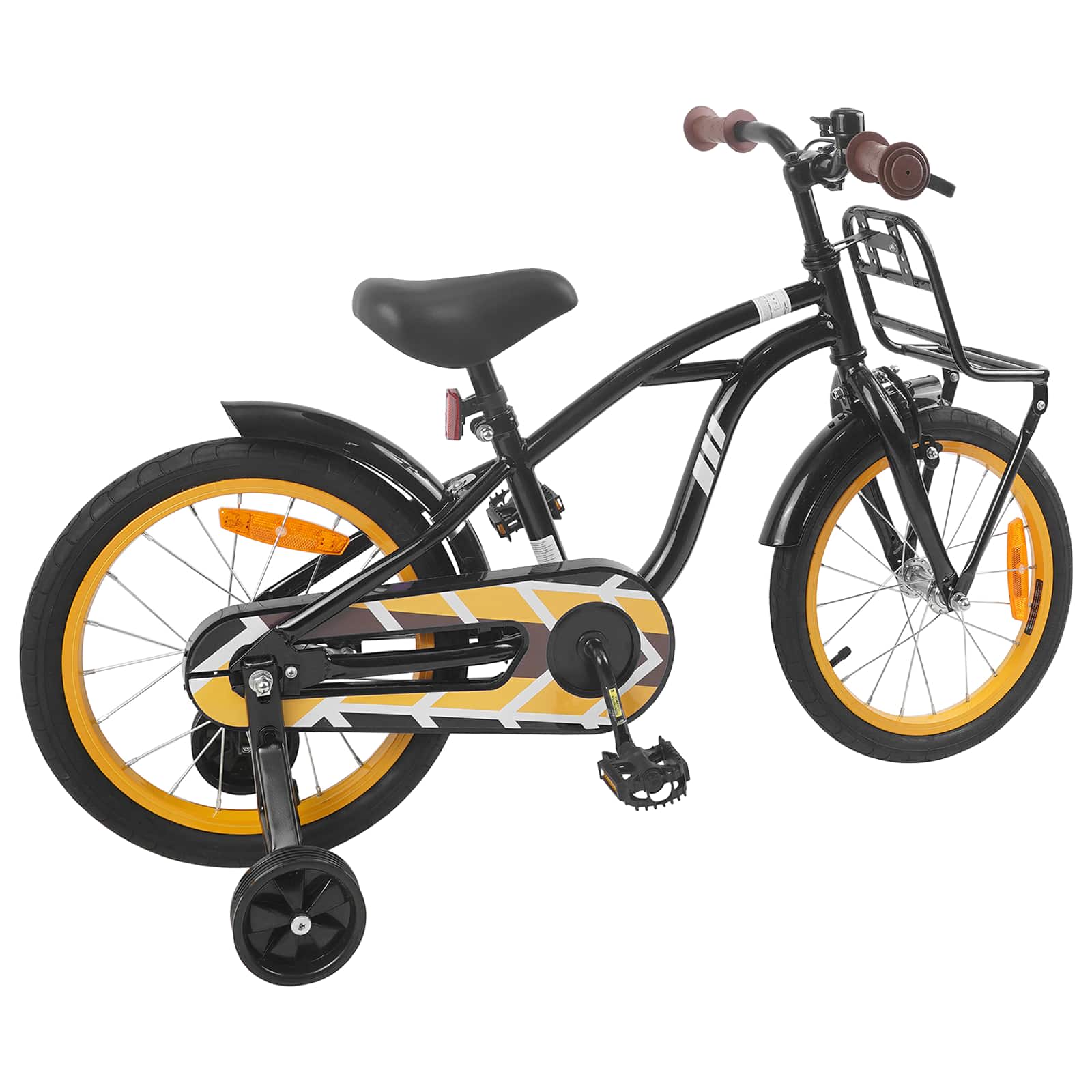 Kinderfahrrad 16 Zoll für 4-6 Jahre alt Schwarz