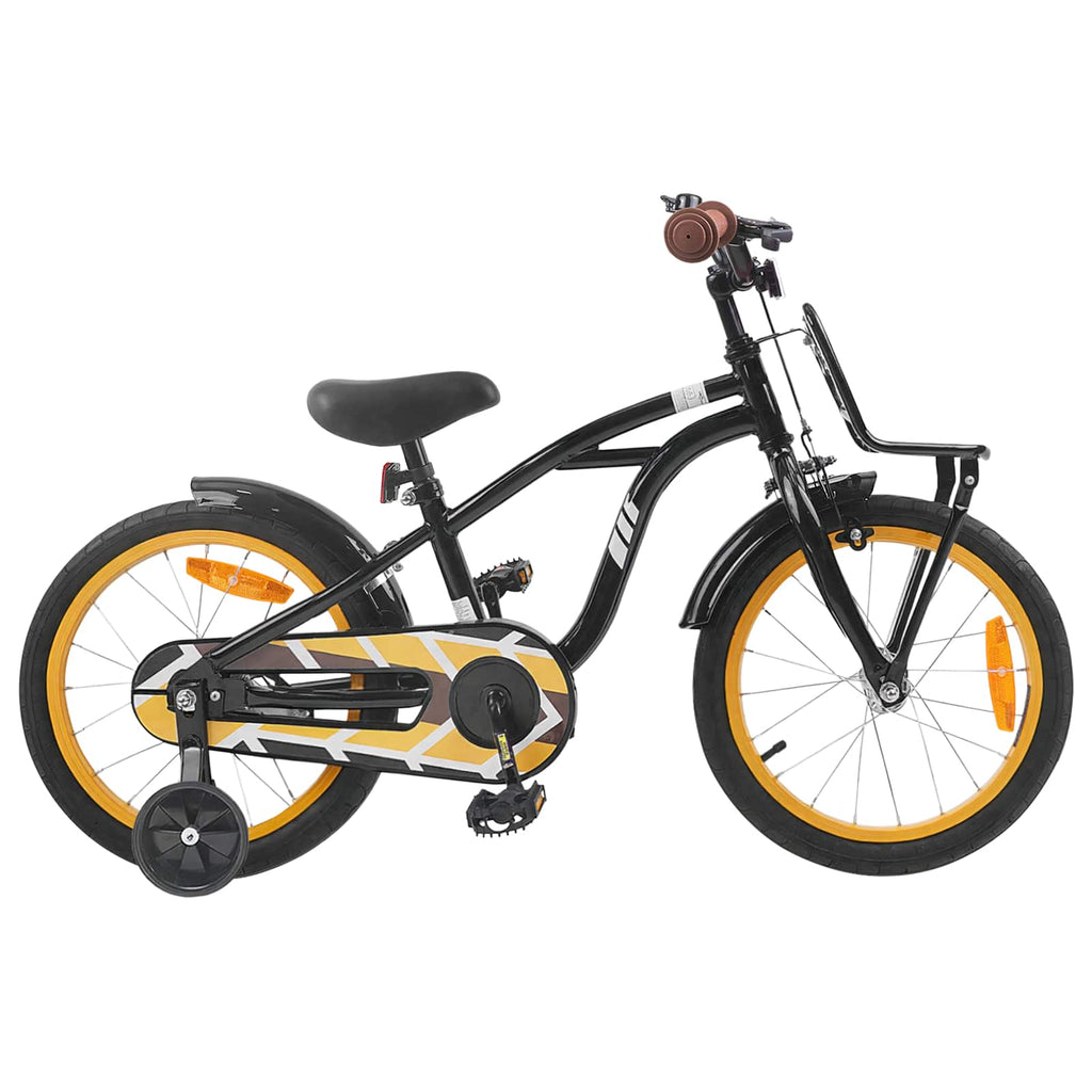 Kinderfahrrad 16 Zoll für 4-6 Jahre alt Schwarz