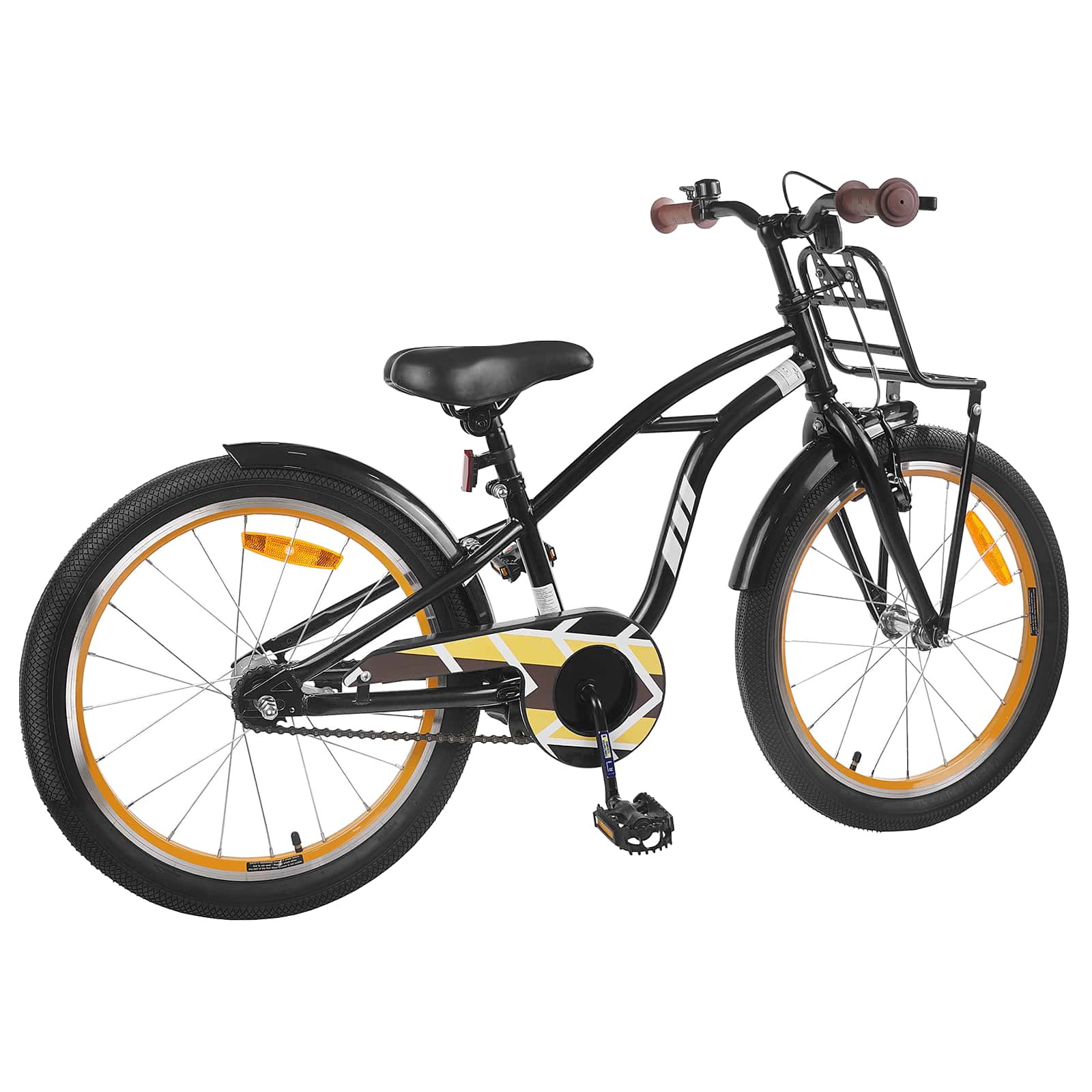 Kinderfahrrad 18 Zoll für 5-7 Jahre alt Schwarz