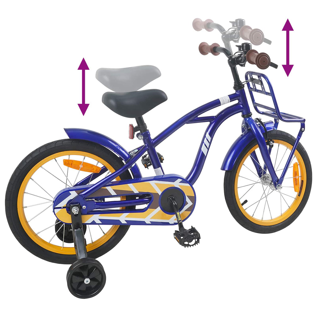 Kinderfahrrad 16 Zoll für 4-6 Jahre alt Dunkelblau