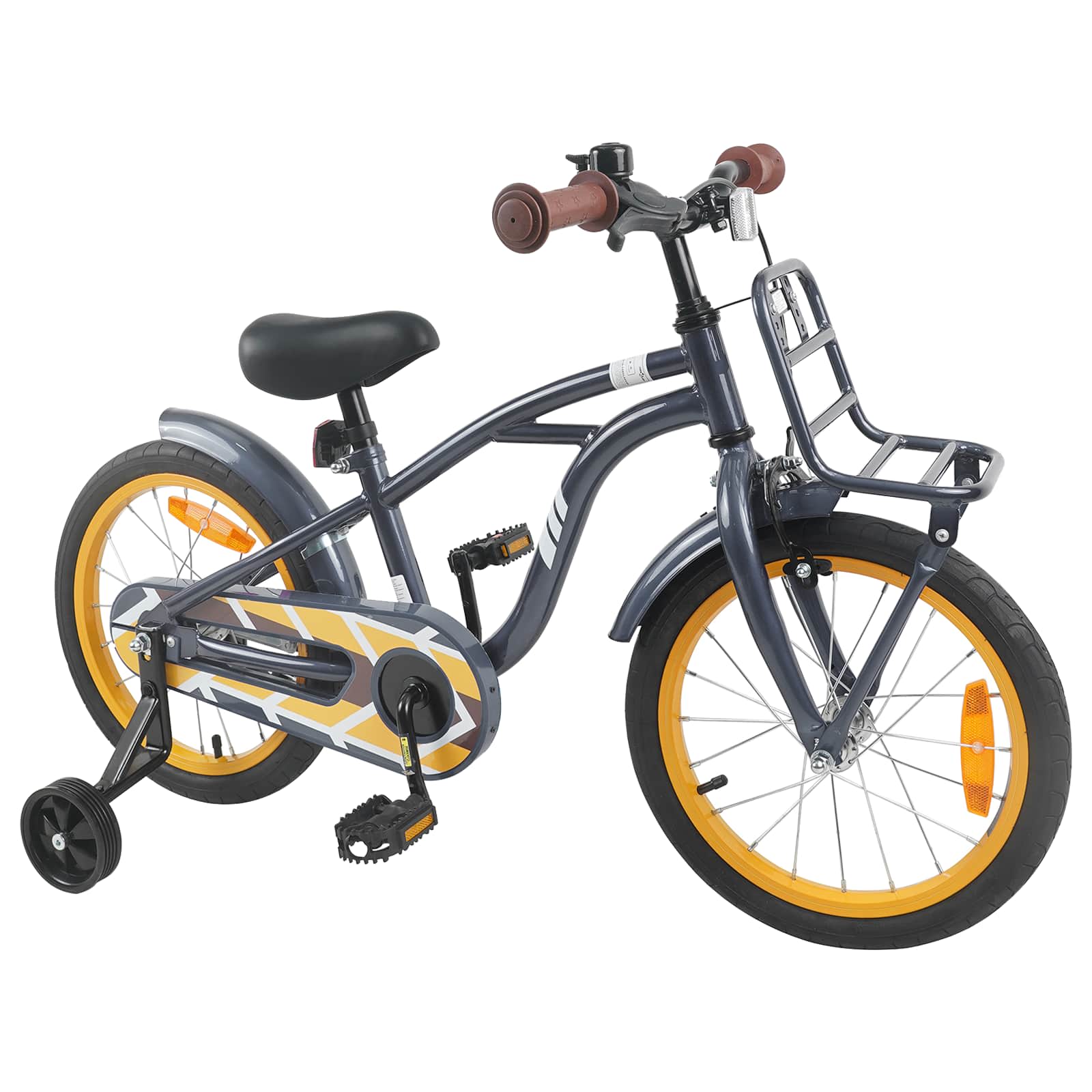 Kinderfahrrad 16 Zoll für 4-6 Jahre alt Dunkelgrau