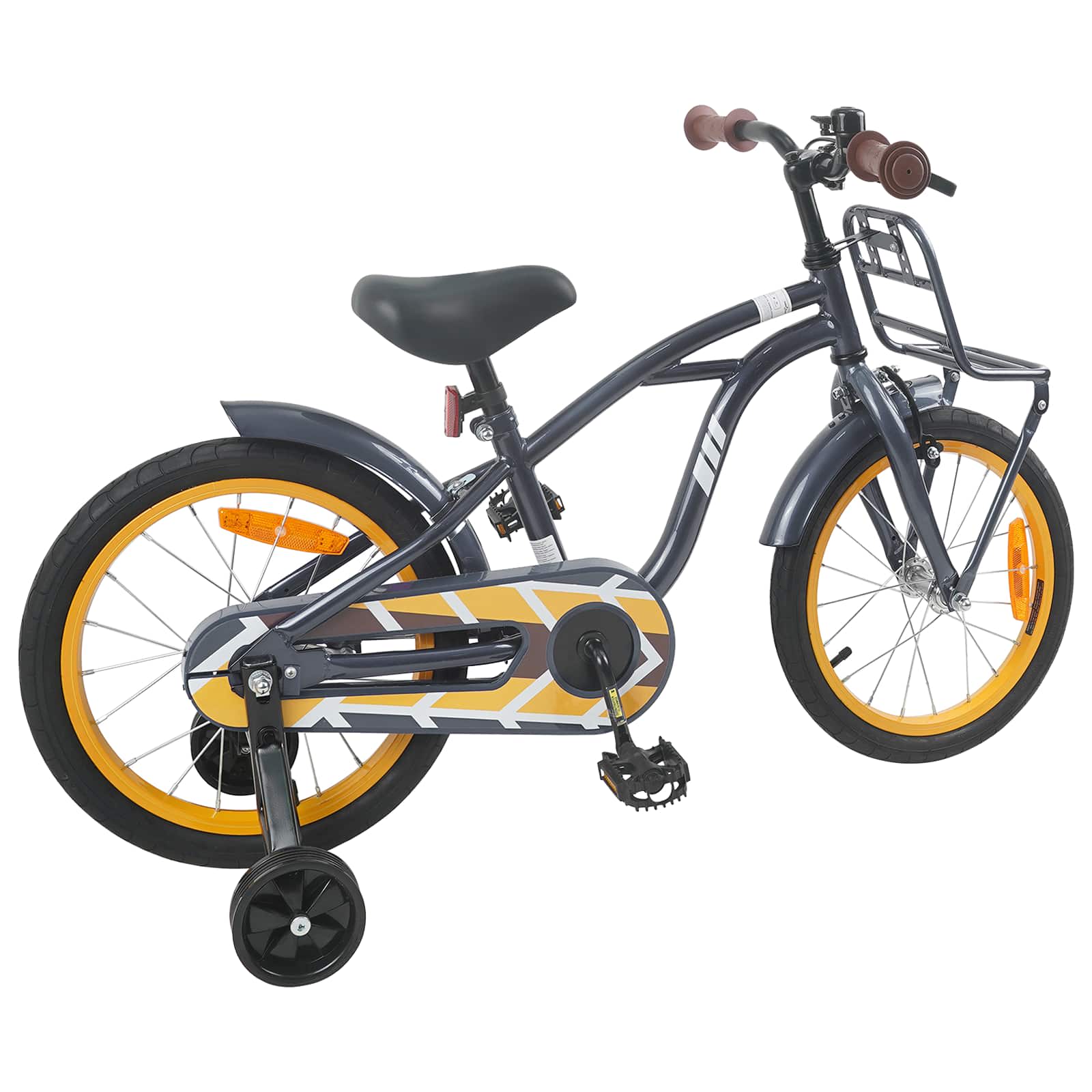 Kinderfahrrad 16 Zoll für 4-6 Jahre alt Dunkelgrau