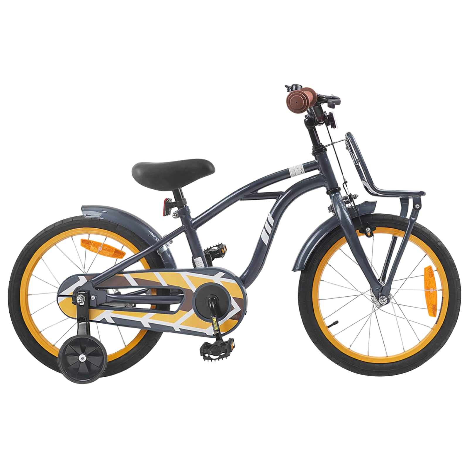 Kinderfahrrad 16 Zoll für 4-6 Jahre alt Dunkelgrau