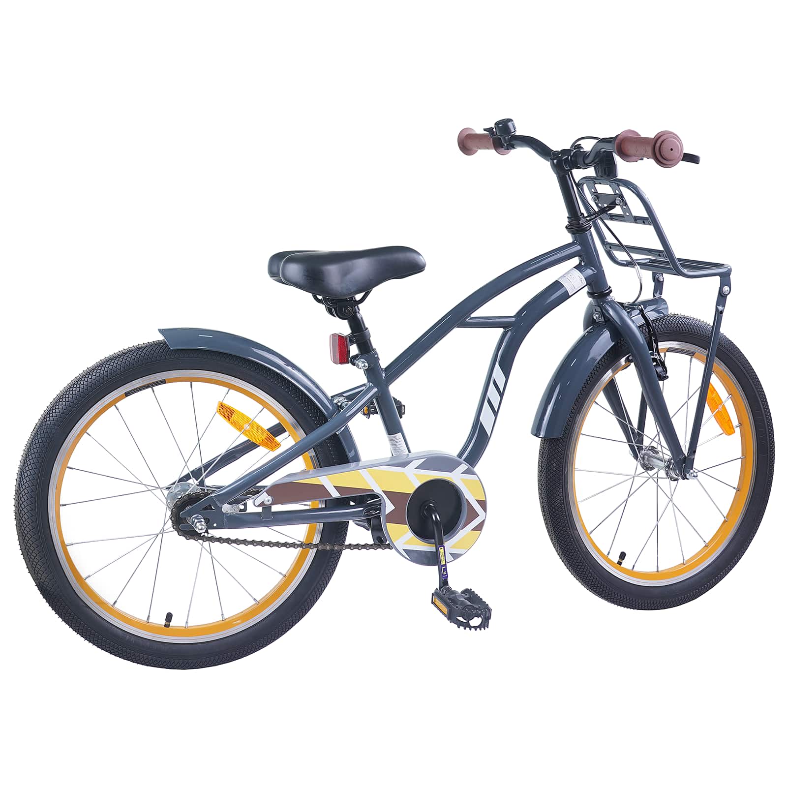 Kinderfahrrad 18 Zoll für 5-7 Jahre alt Dunkelgrau