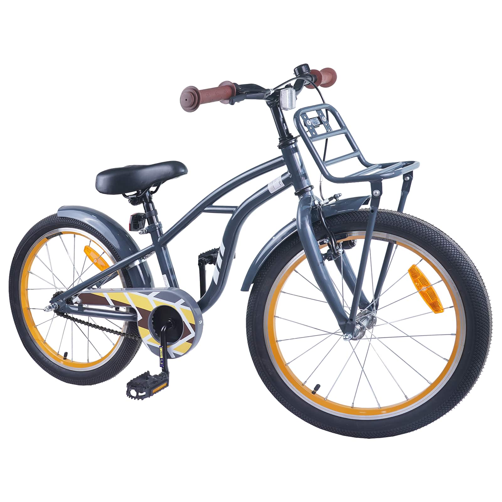 Kinderfahrrad 22 Zoll für 7-12 Jahre alt Dunkelgrau