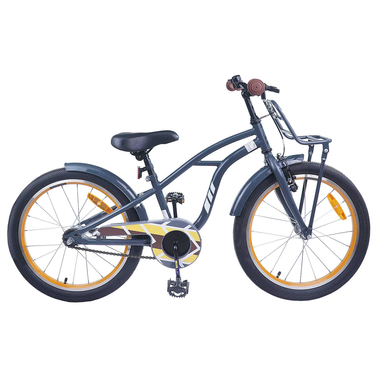 Kinderfahrrad 22 Zoll für 7-12 Jahre alt Dunkelgrau