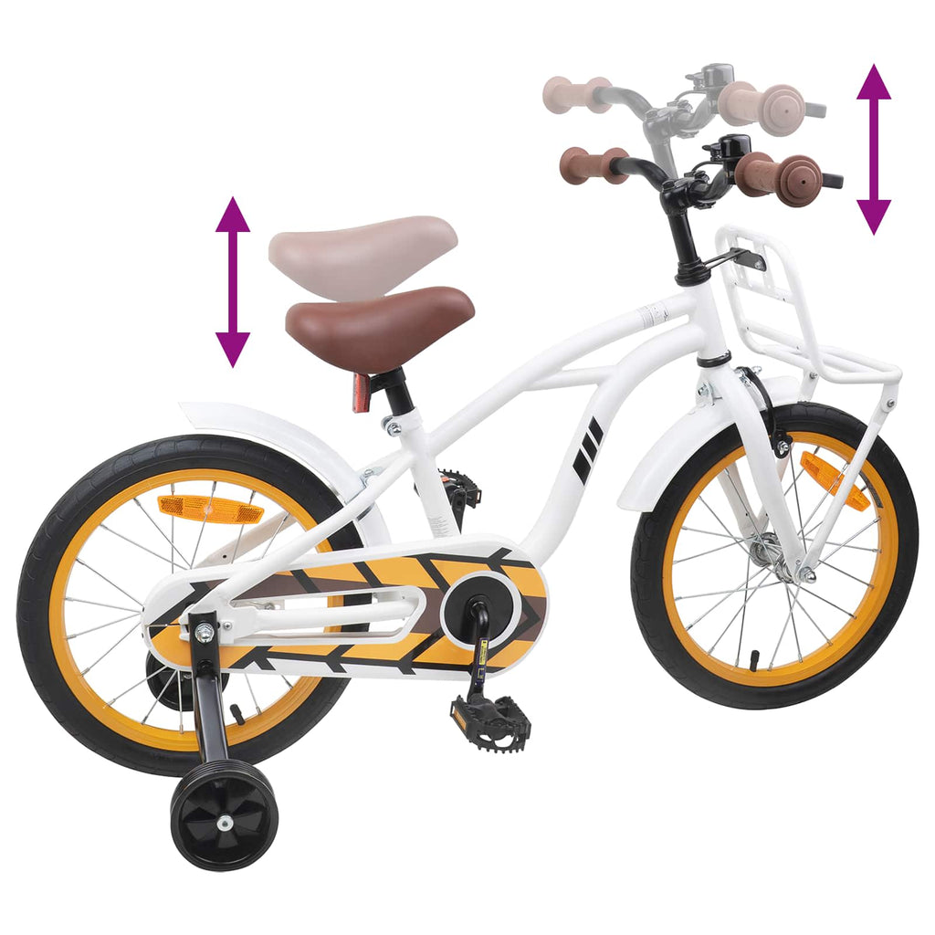 Kinderfahrrad 16 Zoll für 4-6 Jahre alt Weiß
