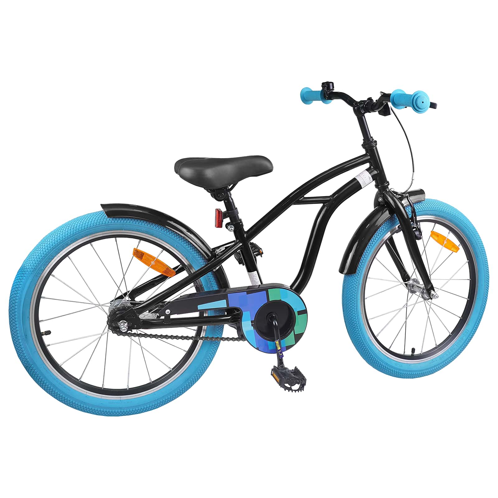 Kinderfahrrad 18 Zoll für 5-7 Jahre alt Schwarz