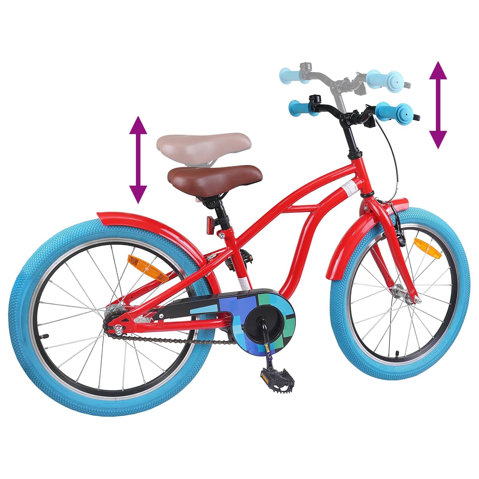 Kinderfahrrad 18 Zoll für 5-7 Jahre alt Rot