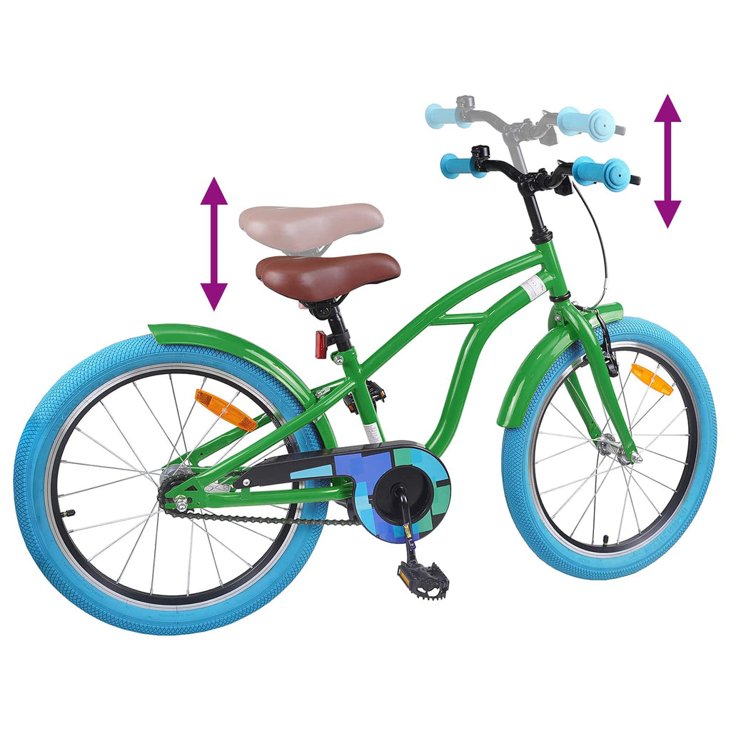 Kinderfahrrad 20 Zoll für 6-11 Jahre alt Grün