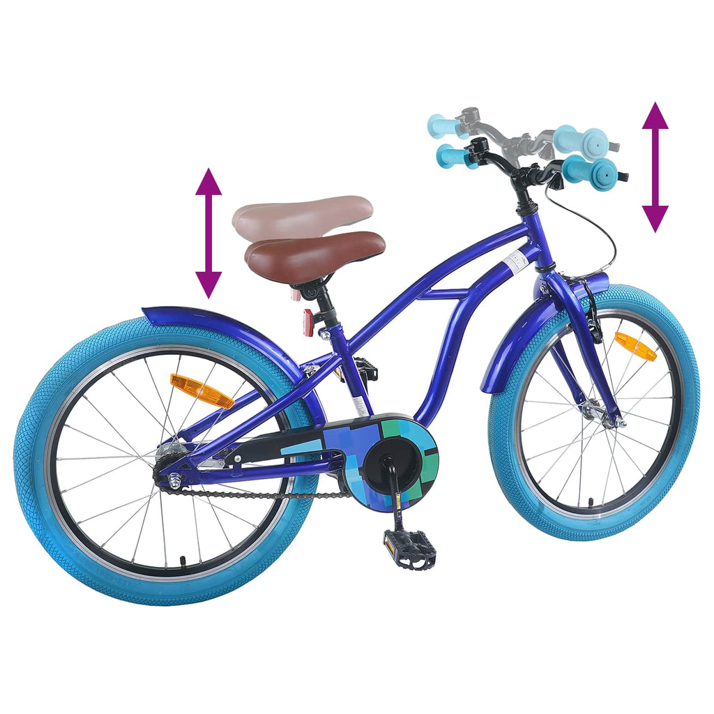 Kinderfahrrad 20 Zoll für 6-11 Jahre alt Dunkelblau