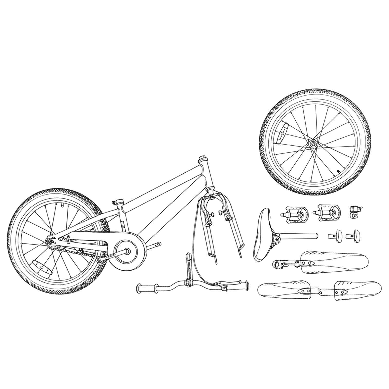 Kinderfahrrad 18 Zoll für 5-7 Jahre alt Grün Schwarz