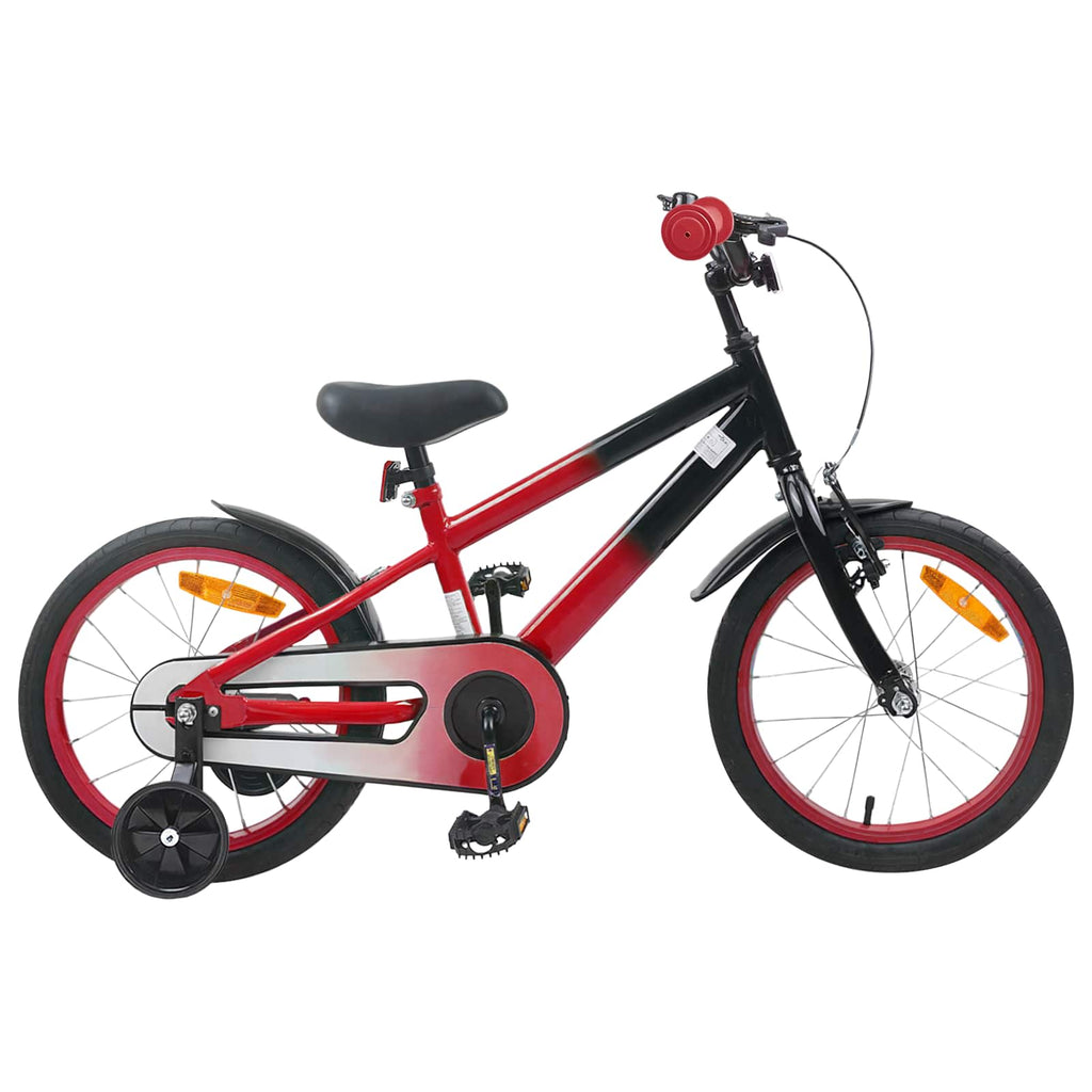 Kinderfahrrad 16 Zoll für 4-6 Jahre alt Rot Schwarz