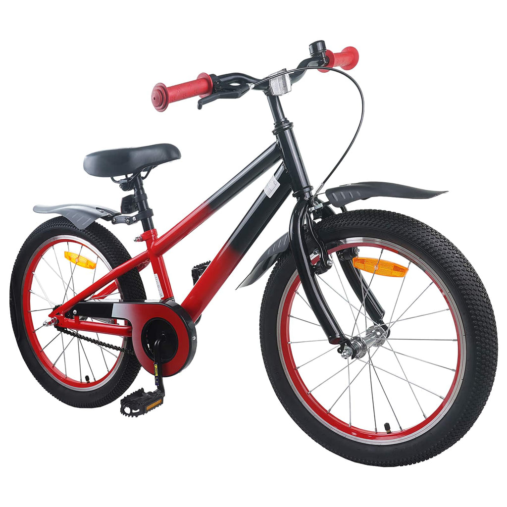 Kinderfahrrad 18 Zoll für 5-7 Jahre alt Rot Schwarz