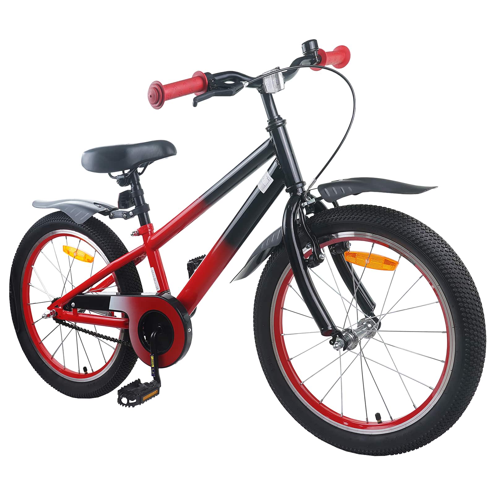 Kinderfahrrad 18 Zoll für 5-7 Jahre alt Rot Schwarz